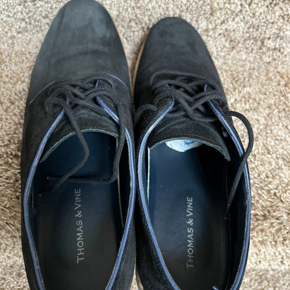 Thomas & Vine Men\'s Navy Lace-up Suede Shoes main image 7